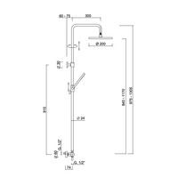 Regendouche Opbouwset Sanimex Giulini Thermostatisch Incl. Douchegarnituur Ø 20cm Chroom