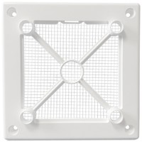 Ventilatierooster Design BWS Ventilatie Vierkant 12.5cm Vlak Glas Mat Wit