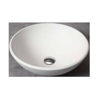 Ronde Waskom Boss & Wessing Per 42x14 cm Solid Surface Mat Wit