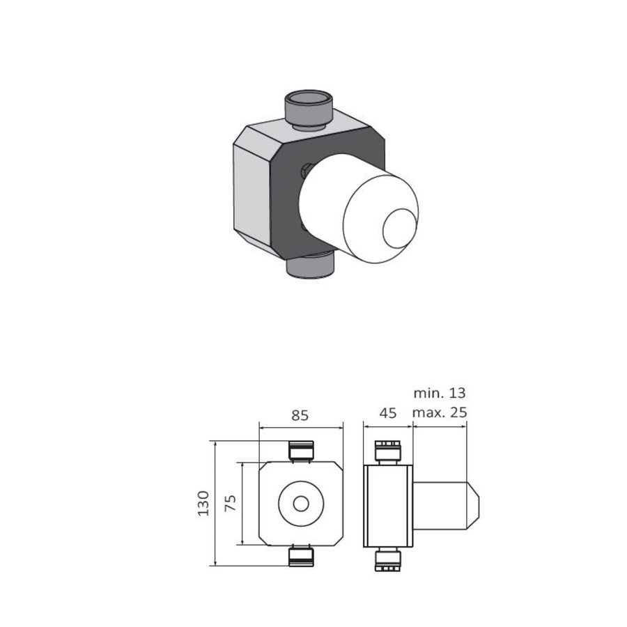 Inbouwdeel GRB InCool 1-Wegs 90000100