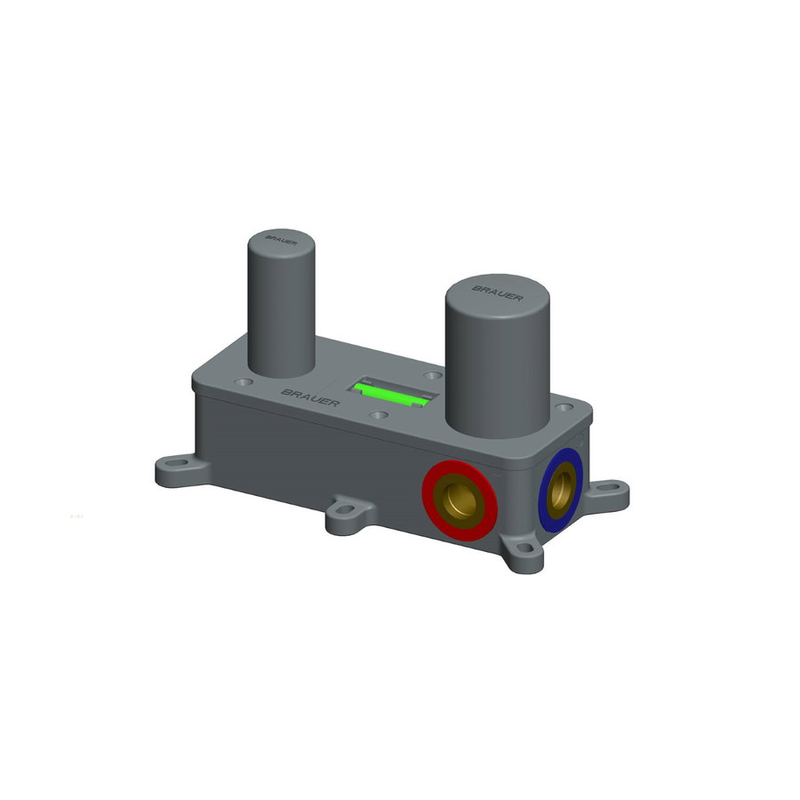 Wastafelmengkraan Brauer Black Inbouw B5-65 Coldstart Mat Zwart