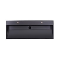 Wastafel Sanilux Quartz Trend 120x47x12 cm Enkele Spoelbak Keramiek Mat Zwart (2 kraangaten)