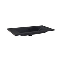 Wastafel Sanilux Quartz Classic 100x47x3 cm Keramiek Mat Zwart (1 kraangat)