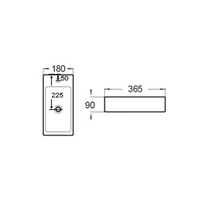 Fontein Sanilux Quartz Mini 36,5x18x9 cm Mat Zwart (kraangat links)