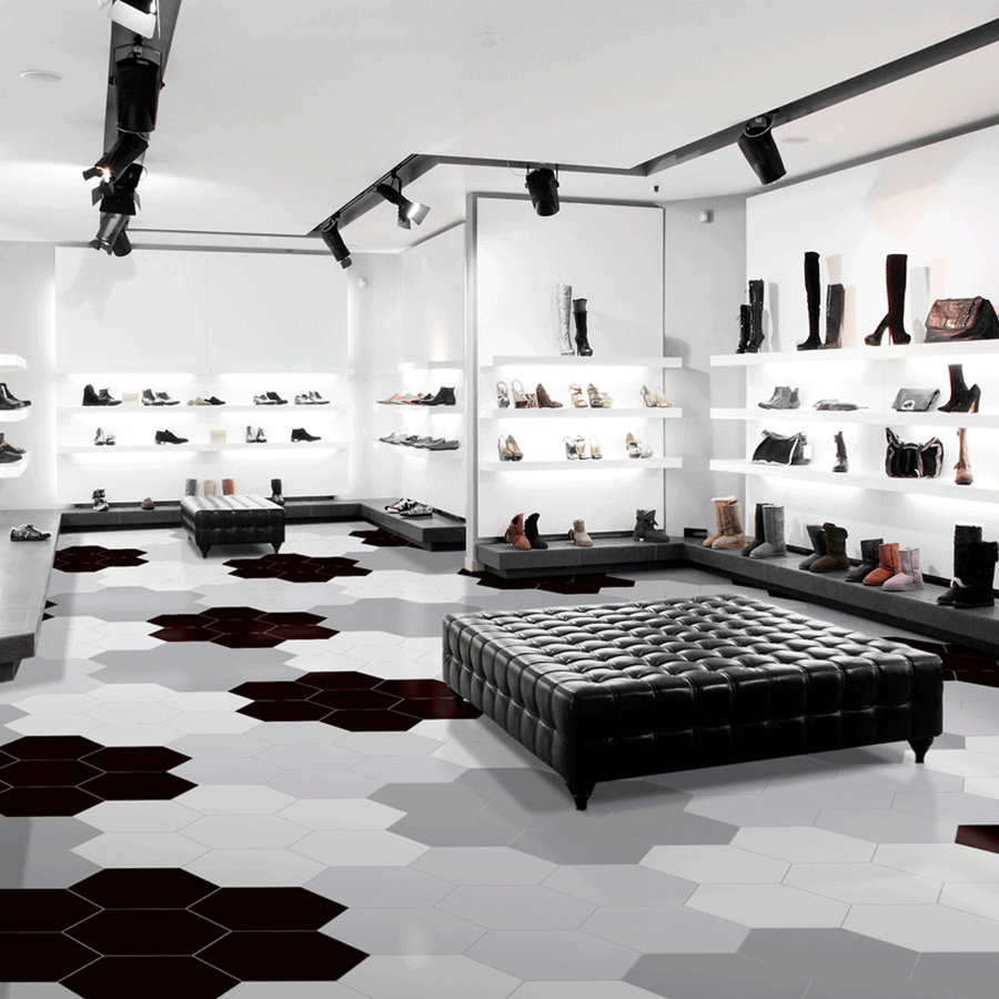 Hexagon Vloertegel Azulejo Monolo Negro 22.5x25.9 cm Mat Zwart (doosinhoud 0.88 m2)