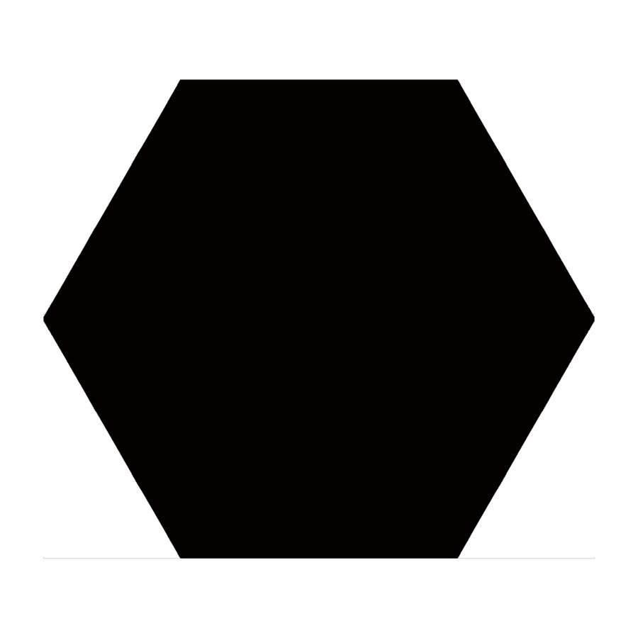 Hexagon Vloertegel Azulejo Monolo Negro 22.5x25.9 cm Mat Zwart (doosinhoud 0.88 m2)