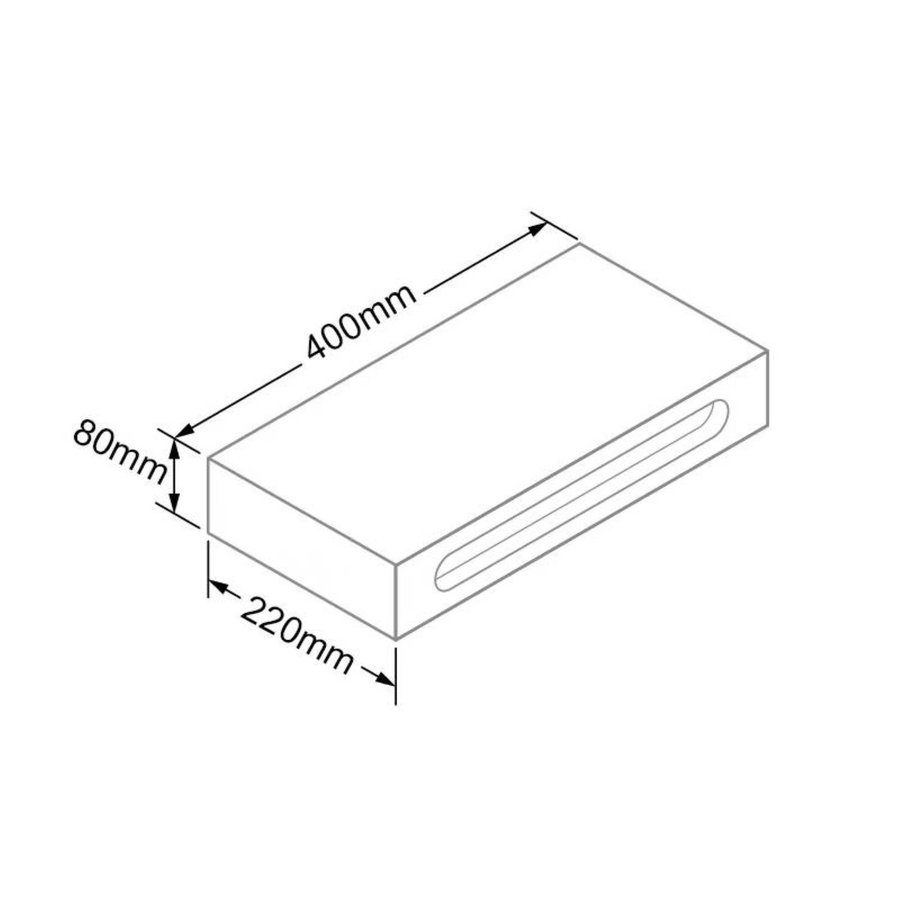 Planchet Sanilux Wood Eiken 40x22x8 cm