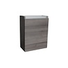 Sanilux Fonteinkast Sanilux Aluminium Greeplijst Century Oak Scharnier Rechts 52x40x22 cm