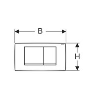 Bedieningsplaat Geberit Twinline 30 Frontbediening Wit