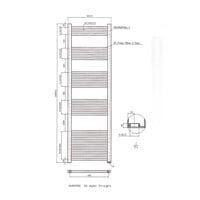 Designradiator Boss & Wessing Vertico Multirail 160x50 cm Wit Zij-Onderaansluiting