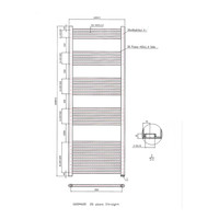 Designradiator Boss & Wessing Vertico Multirail 160x60 cm Wit Zij-Onderaansluiting