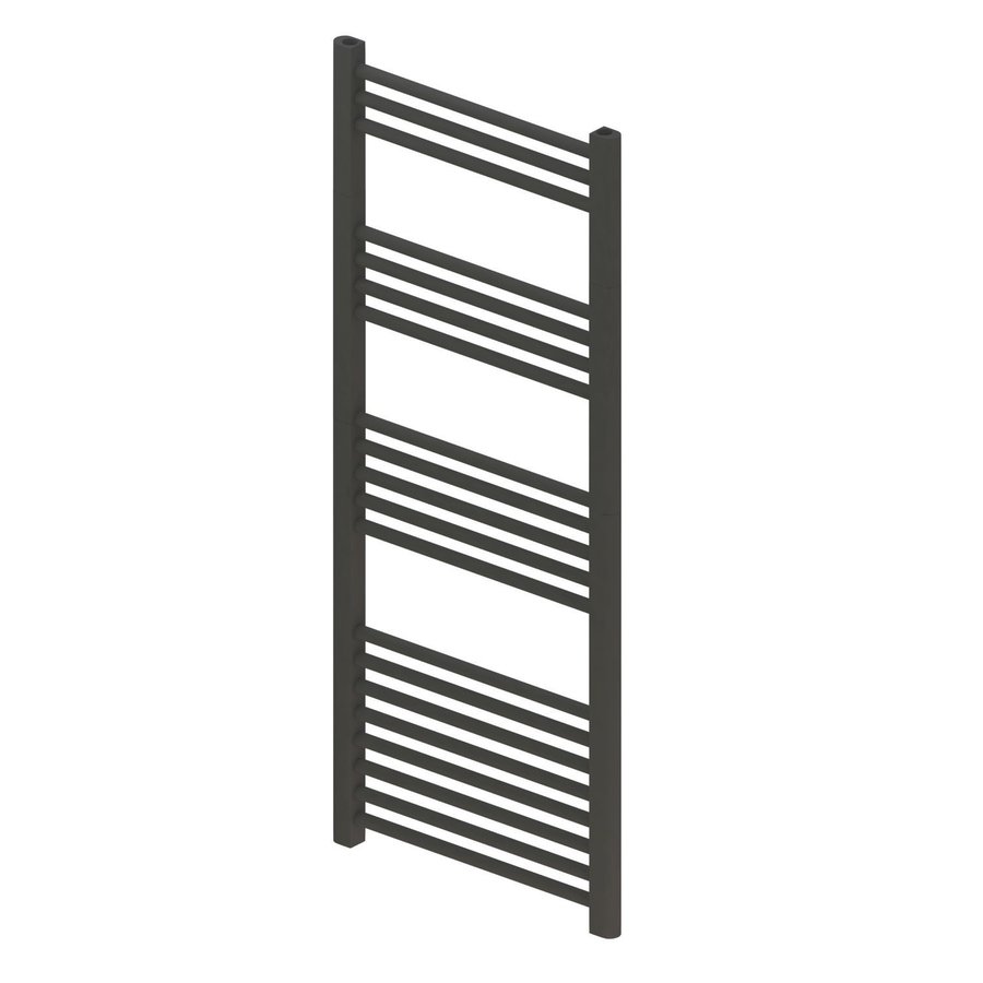 Designradiator Boss & Wessing Vertico Multirail 120x40 cm Antraciet Zij-Onderaansluiting