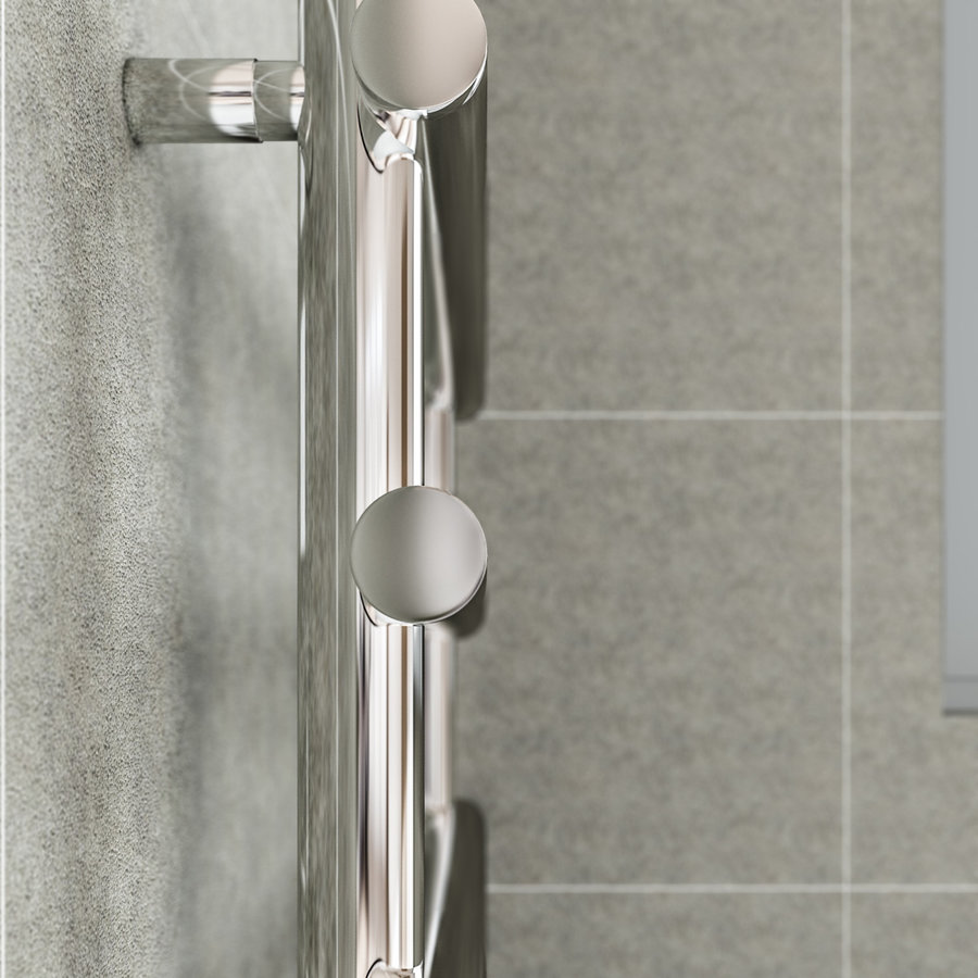 Designradiator Boss & Wessing Tubi Handdoekrek 175x60 cm Zij-Onderaansluiting Chroom