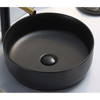 Waskom Sanilux Victoria Color Line Rond 39 cm Inclusief Click Waste Mat Zwart