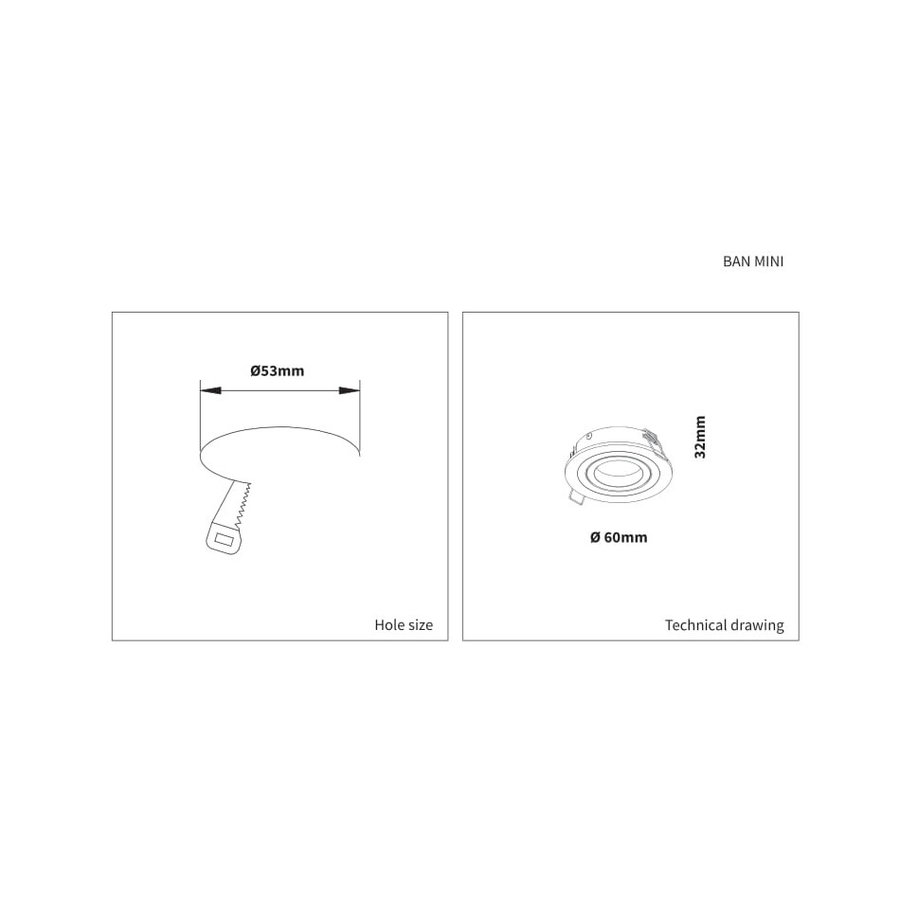 BWS Inbouwspot LED Norma Mini 6x3.2 cm 3W Aluminium