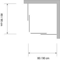 Douchecabine Hoekinstap Plieger Economy 2.2mm Acryl 90x185cm Wit