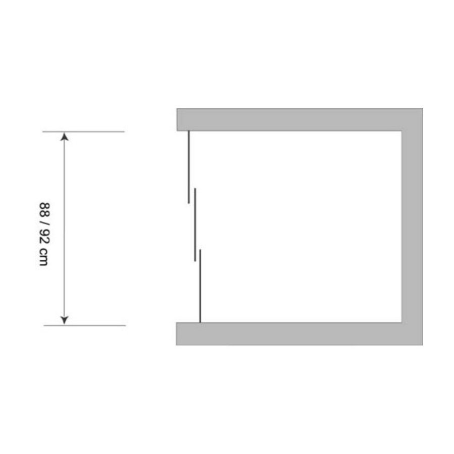 Nisdeur Plieger Economy Schuifdeur 3-delig 2.2 mm Acryl 94x185cm Wit