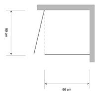 Nisdeur Plieger Class Draaideur 3mm Glas Omkeerbaar 90x185cm Wit