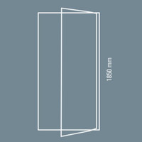 Nisdeur Plieger Class Draaideur 3mm Glas Omkeerbaar 90x185cm Wit