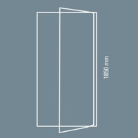 Nisdeur Plieger Class Draaideur 3mm Glas ''Omkeerbaar 90x185cm Aluminium