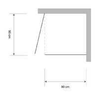 Inloopdouche Zijwand Plieger Class 3mm Glas 90x185cm Wit