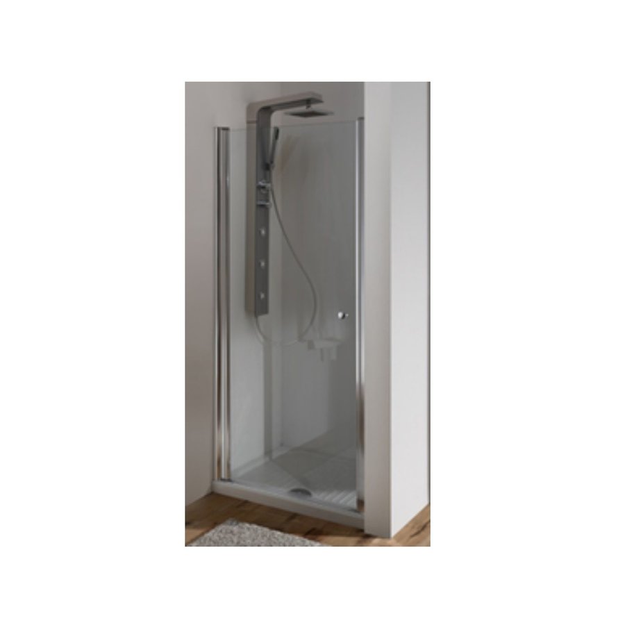 Nisdeur Plieger Royal Draaideur 6mm Glas Omkeerbaar 90x185cm Chroom