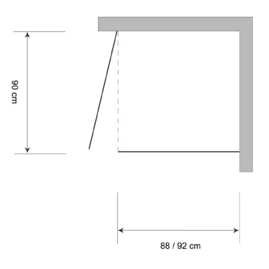 Nisdeur Plieger Royal Draaideur 6mm Glas Omkeerbaar 90x185cm Chroom