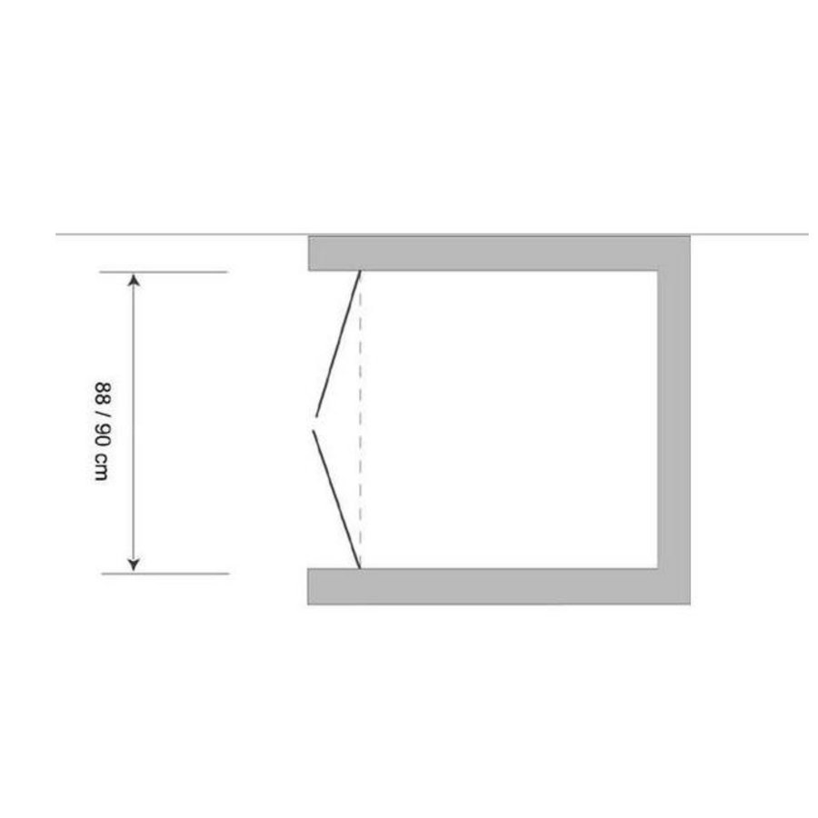 Nisdeur Pendeldeur Plieger Royal 6mm Glas 90x185cm Chroom