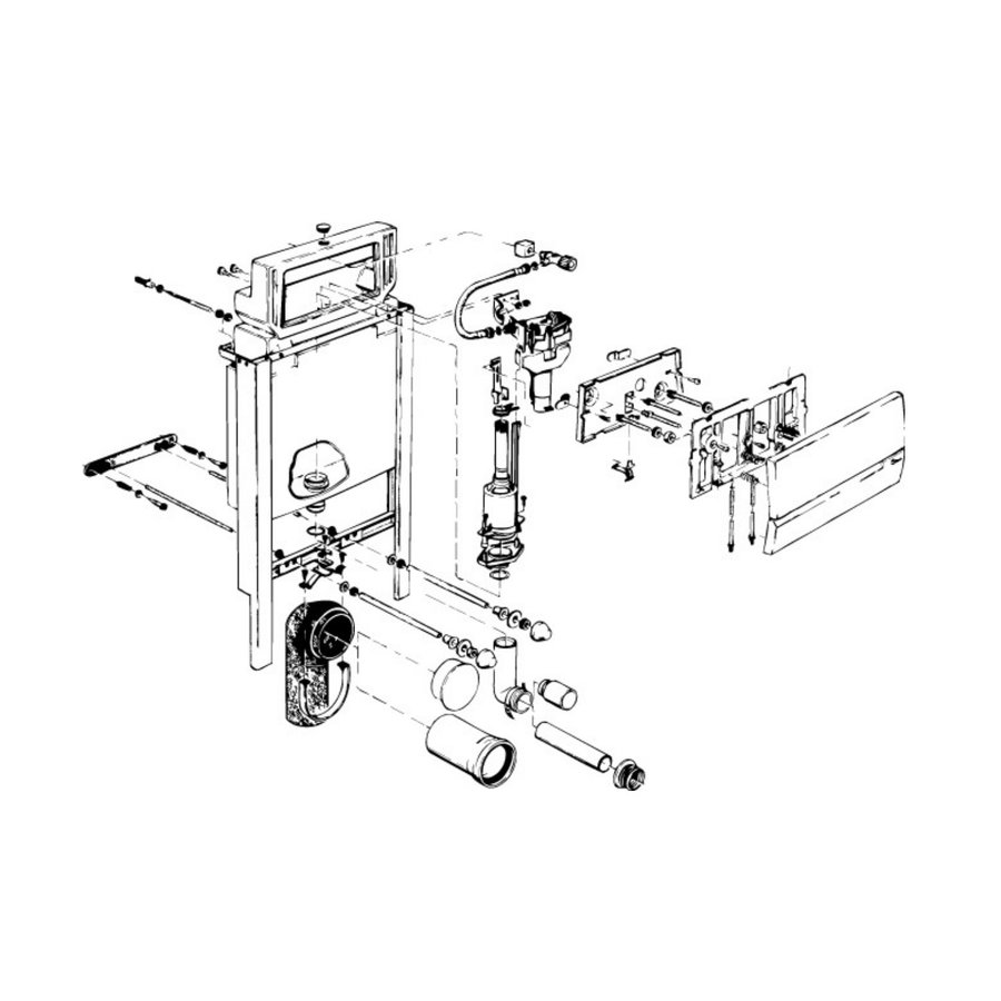 Bedieningspaneel Wisa Spoelsysteem Mechanisch Pergamon