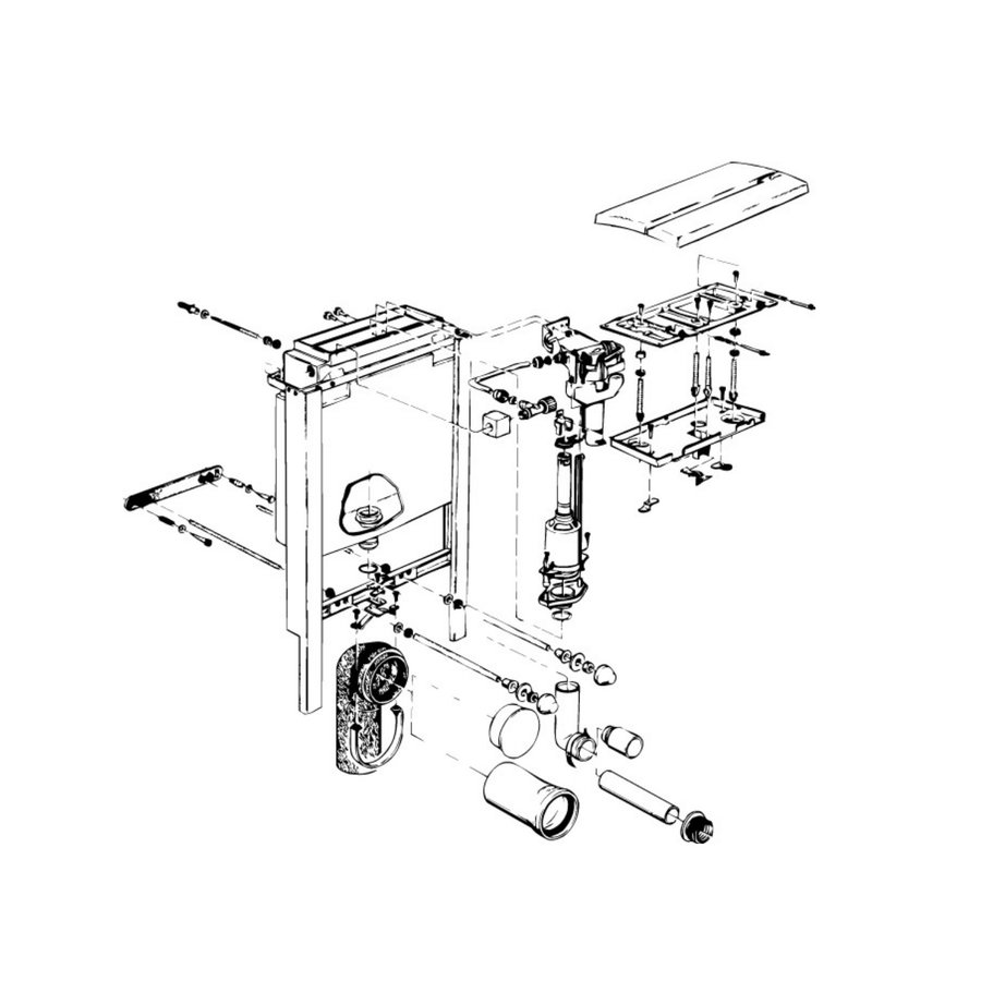 Bedieningspaneel Wisa Spoelsysteem Mechanisch Pergamon