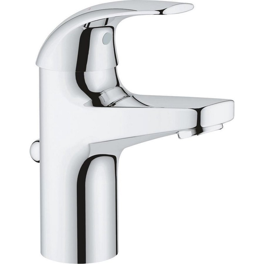 Wastafelkraan Grohe Start Curve 1-gats S-size met Waste en 28 mm Cartouche Chroom