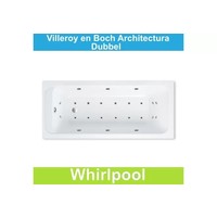 Ligbad Villeroy & Boch Architectura 170x75 cm Balboa Whirlpool systeem Dubbel