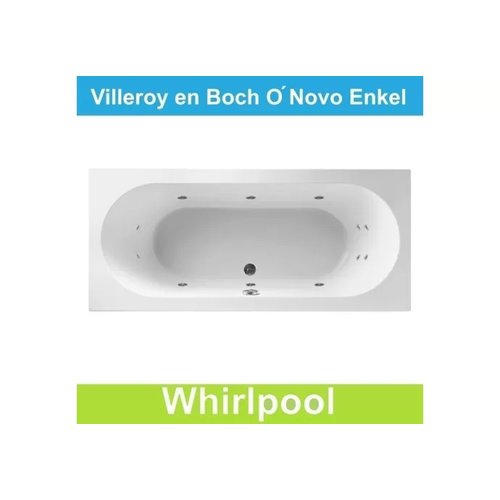 Ligbad Villeroy & Boch O.novo 190x90 cm Balboa Whirlpool systeem Enkel 