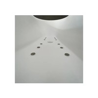 Half Vrijstaande Whirlpool Wiesbaden Zenn 180x80x58 cm Luchtsysteem Met RVS Jets Mat Wit