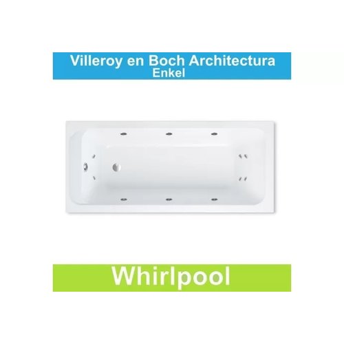 Ligbad Villeroy & Boch Architectura 170x70 cm Balboa Whirlpool systeem Enkel 