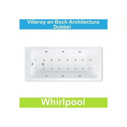 Ligbad Villeroy & Boch Architectura 170x70 cm Balboa Whirlpool systeem Dubbel 