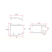 Douchewand Aqua Splash Muurprofiel Nano glas  8mm (Alle Maten)