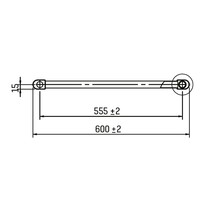 Designradiator Boss & Wessing Nile Gobi 110x60cm Zwart Zijaansluiting