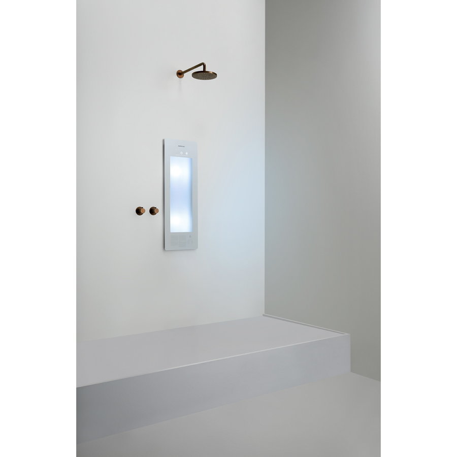 Sunshower Plus S Round Infrarood en UV-licht 95x33 cm Inbouw - Opbouw vlak of hoek White