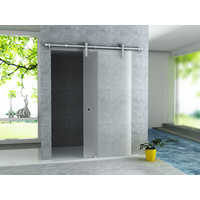 Schuifdeur Aqua Splash Colorato 102x205 cm Melkglas Chroom Profiel