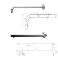 Aktieset Wiesbaden Inbouw Regendouche Caral Rechthoek Wanduitloop Chroom