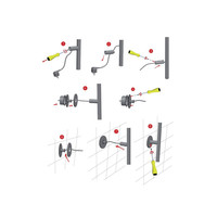 Smedbo Montagepakket Voor Verborgen Aansluiting Op Handdoekradiator 6x8.5 cm RVS Chroom