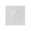 Douchebak Sanitop Just Creating Relievo Crag 100x100 cm Mat Wit