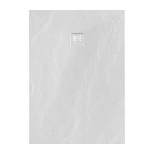 Douchebak Sanitop Just Creating Relievo Crag 100x140 cm Mat Wit 