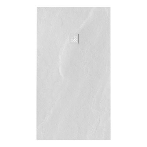 Douchebak Sanitop Just Creating Relievo Crag 100x180 cm Mat Wit 