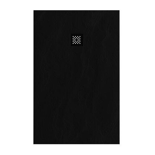 Douchebak Sanitop Just Creating Relievo Crag 90x140 cm Mat Zwart 