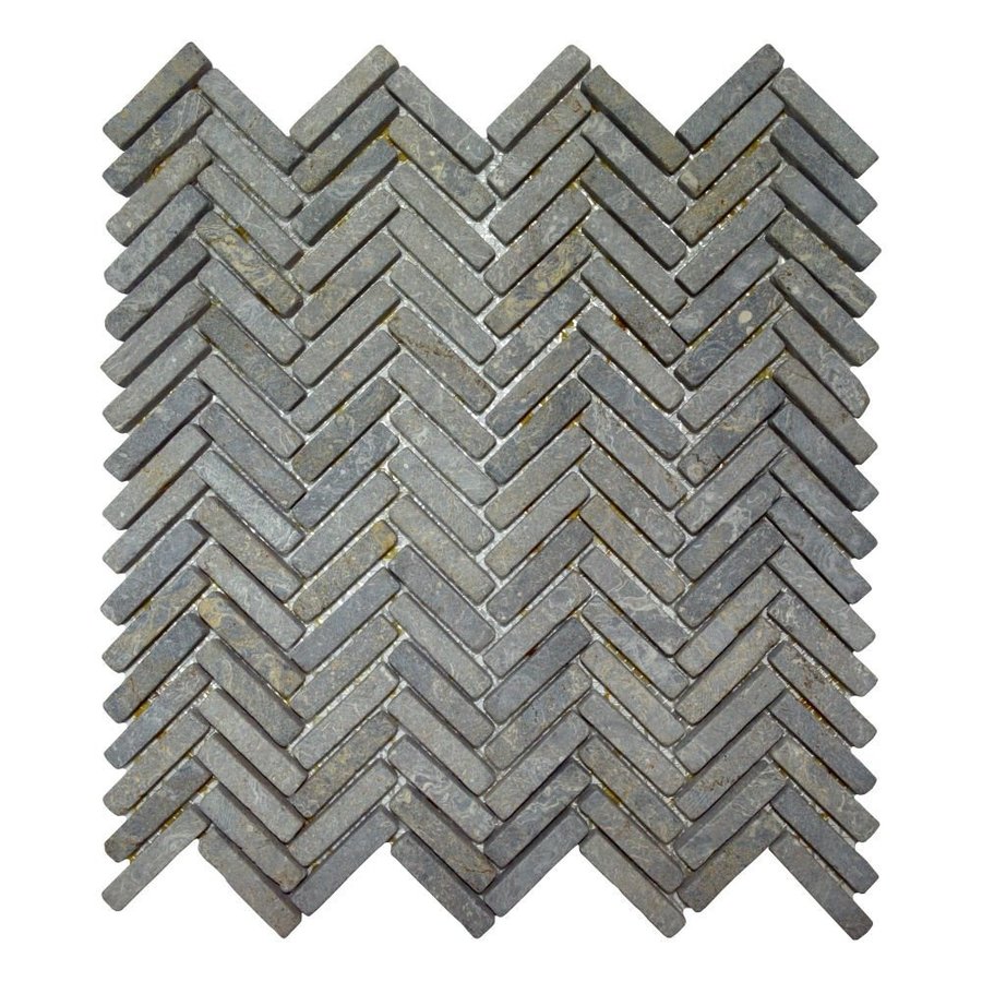 Mozaiek Parquet 1x4.8 30x30 cm Marmer Light Grey Visgraat (Prijs per 0,99 M2)