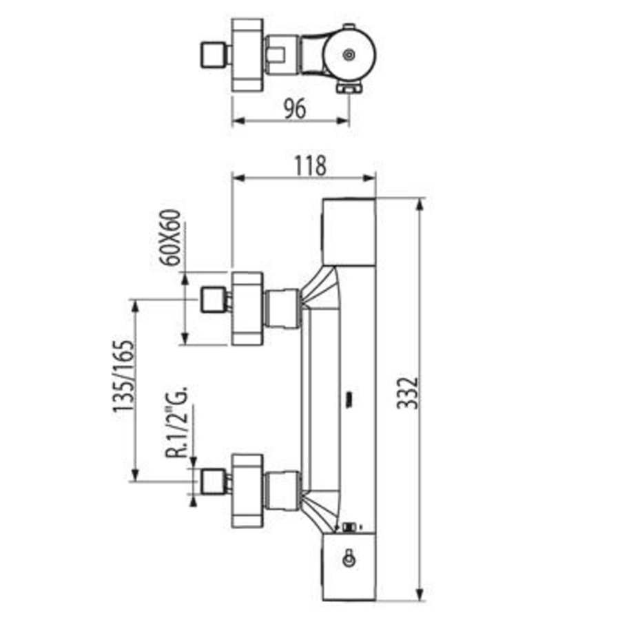 Douche Thermostaatkraan Loft-Tres