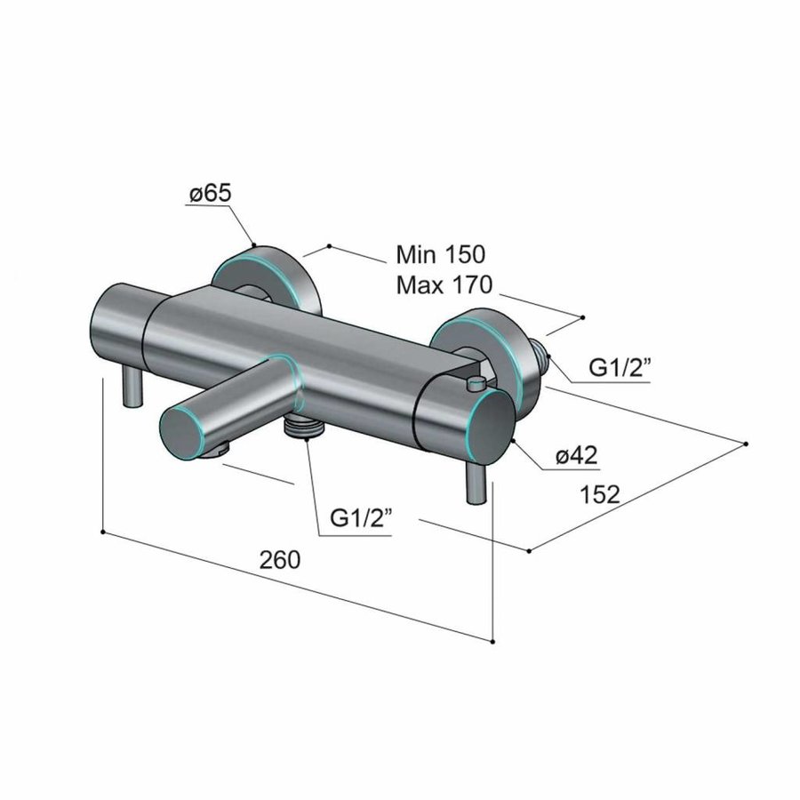 Cobber Badthermostaat Met Uitloop 022