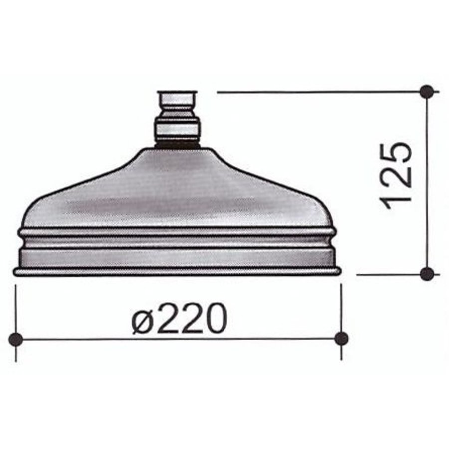 Amice Hoofddouche Rond 379Lcr Chroom